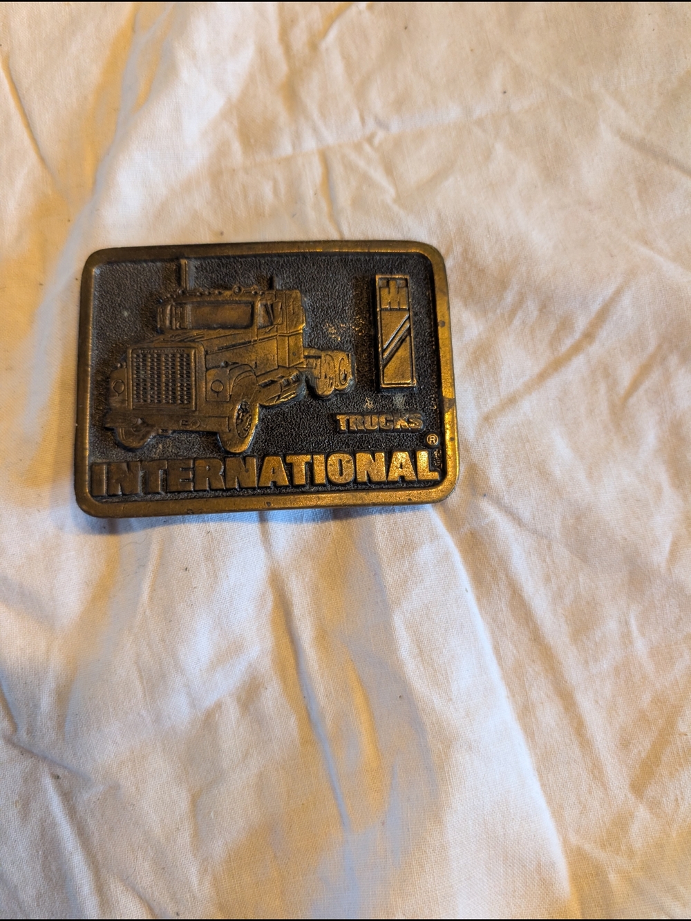 2/40$ Vintage brass International Truck Belt Buckle